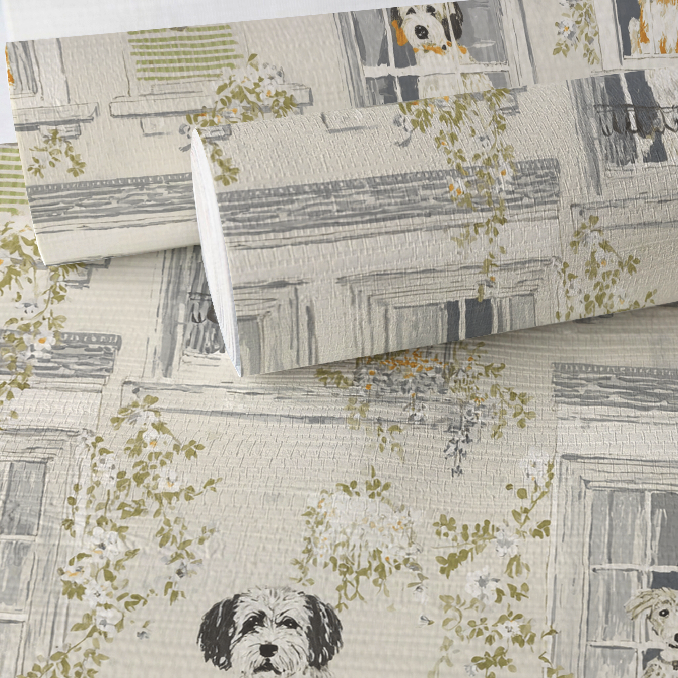 Terrace Tails Faux Grasscloth Wallpaper