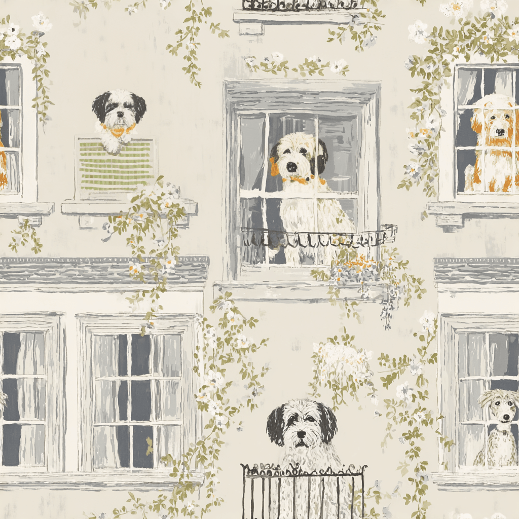 Terrace Tails Wallpaper - Painted Paper