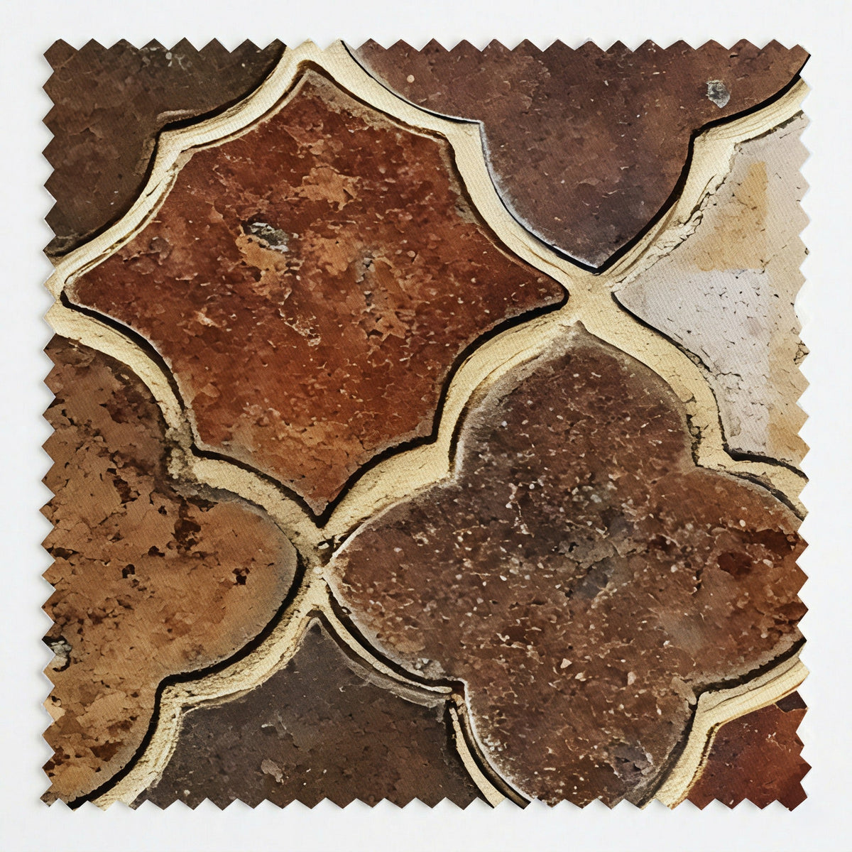 Terracotta Mosaic - Fabric - Painted Paper
