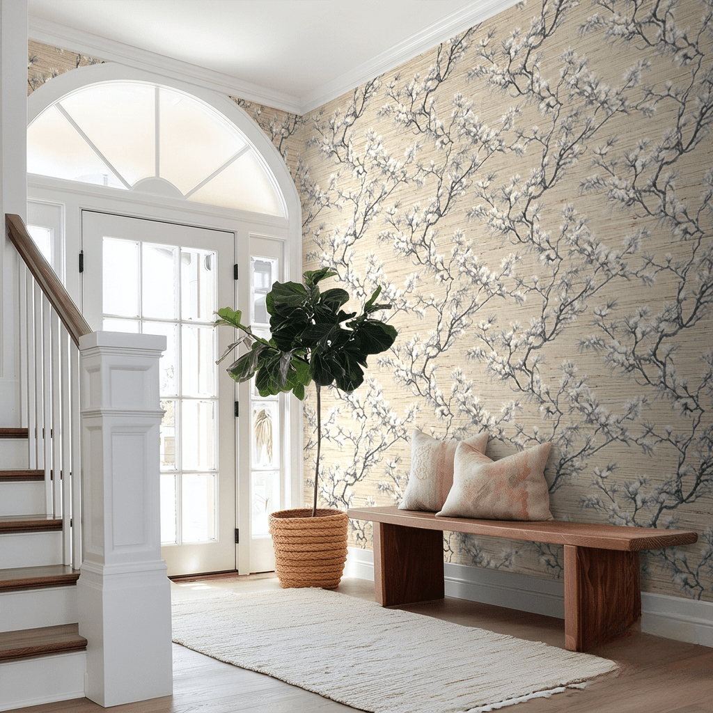 Thalora Faux Grasscloth Wallpaper - Painted Paper