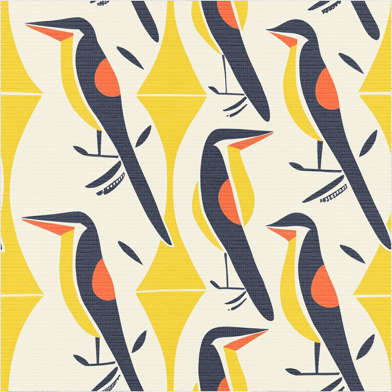 The Aviary Faux Grasscloth Wallpaper - Painted Paper
