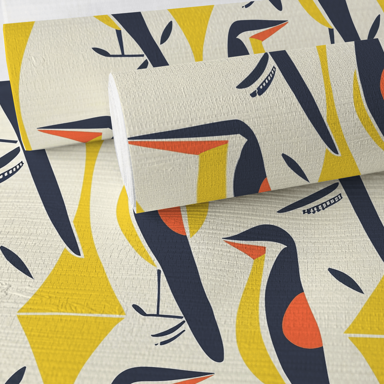 The Aviary Faux Grasscloth Wallpaper - Painted Paper