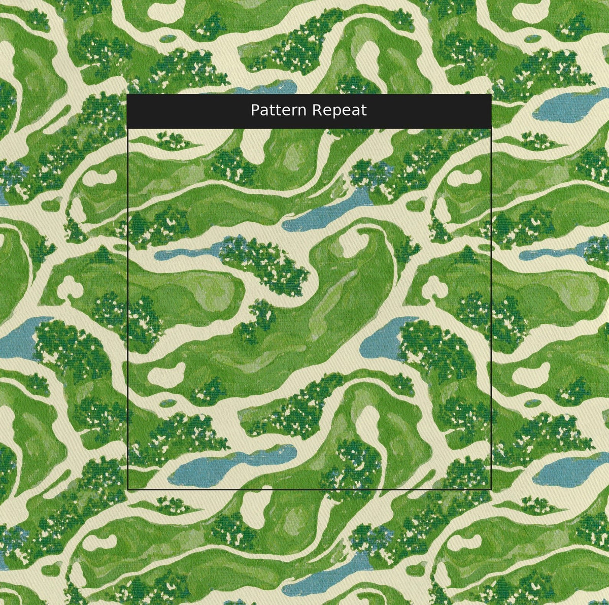 The Caddie’s Path - Fabric - Painted Paper