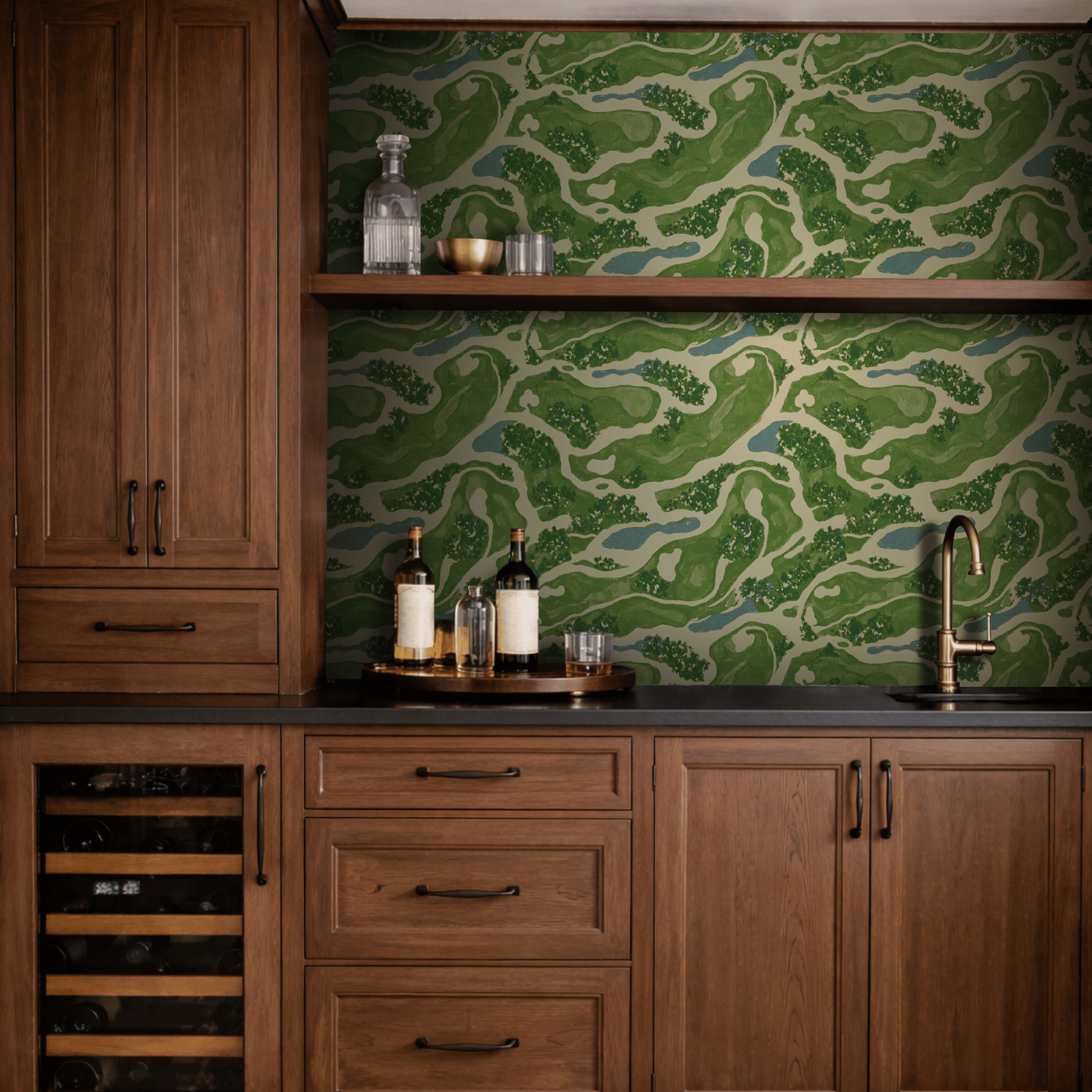 The Caddie’s Path Wallpaper - Painted Paper
