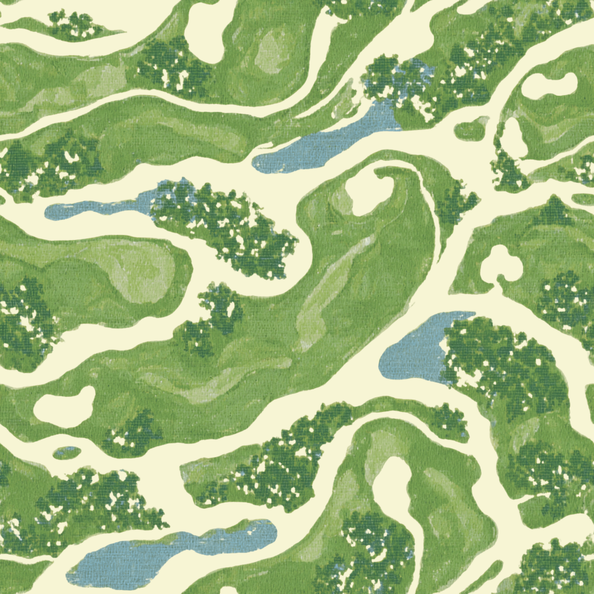 The Caddie’s Path Wallpaper - Painted Paper