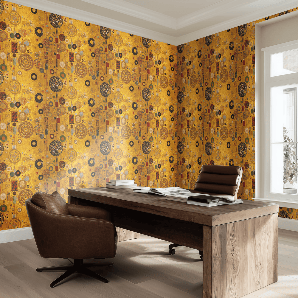 The Kiss Wallpaper - Painted Paper