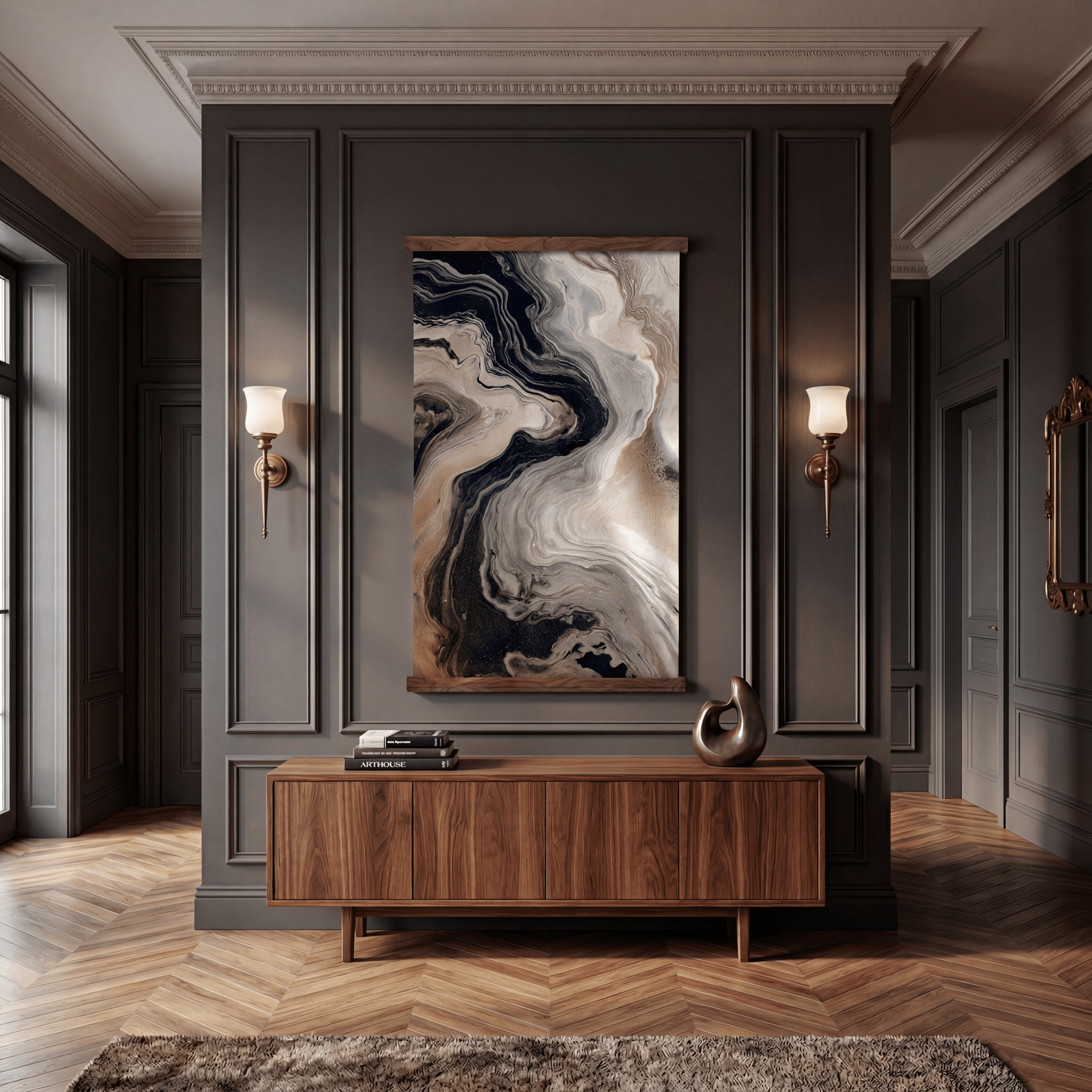 The Marble Channel - Tapestry - Painted Paper