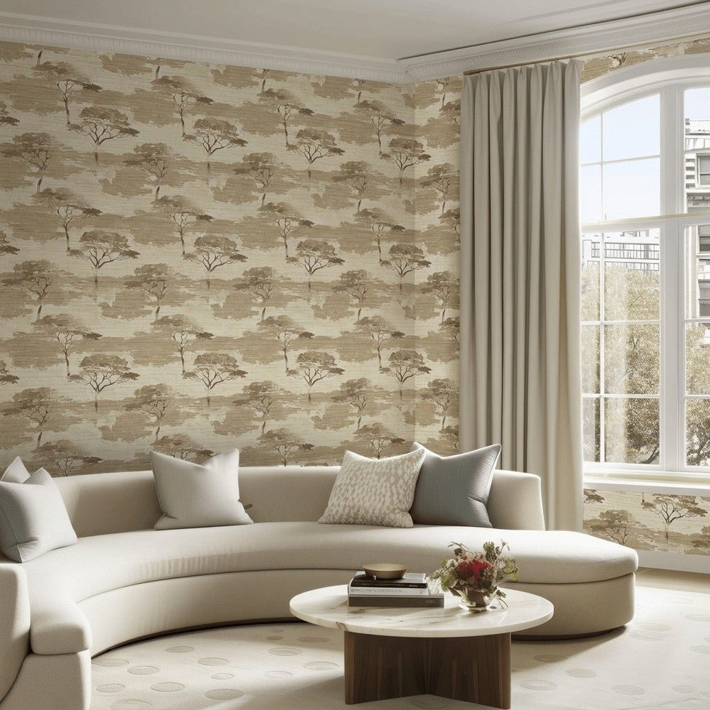 The Plains Faux Grasscloth Wallpaper - Painted Paper