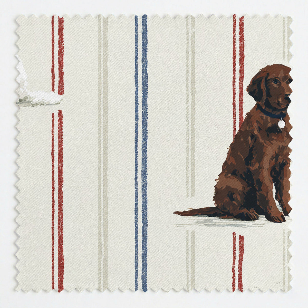 The Retriever Reunion - Fabric - Painted Paper