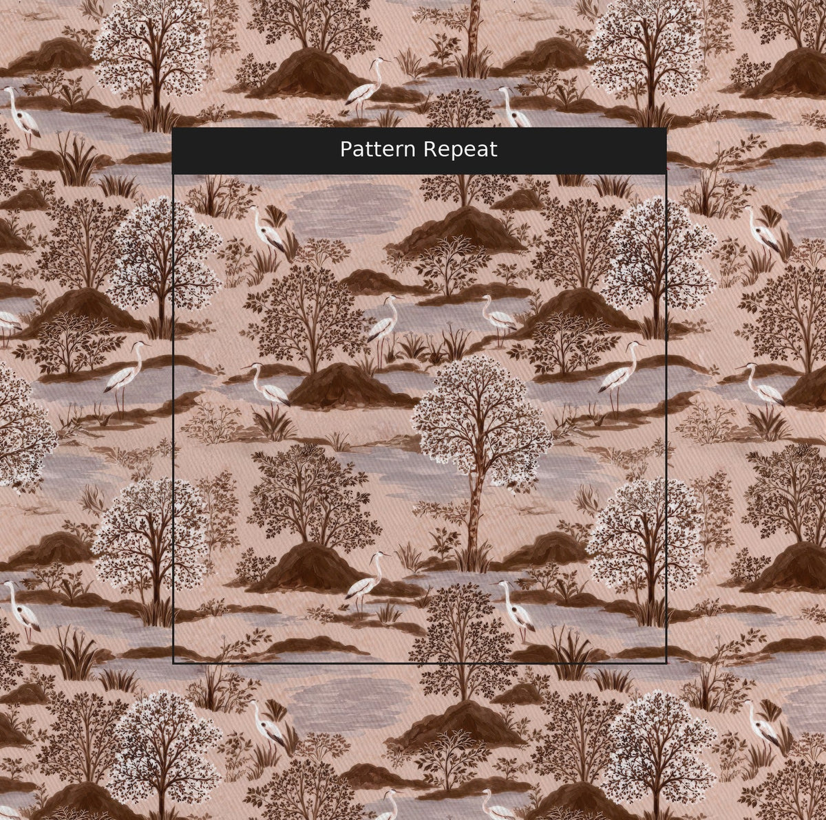 The Scenic Route - Neutral - Fabric - Painted Paper