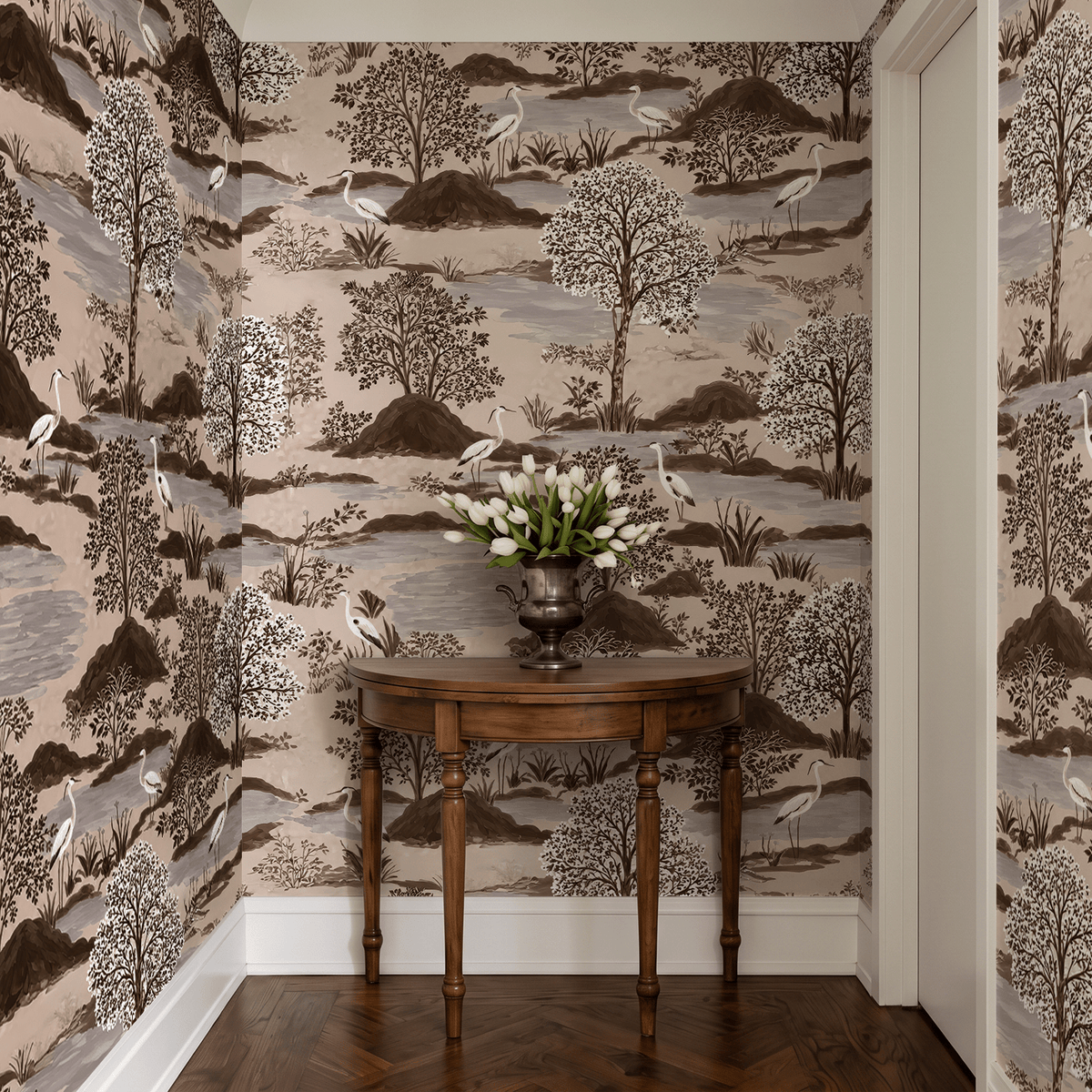 The Scenic Route - Neutral Wallpaper - Painted Paper