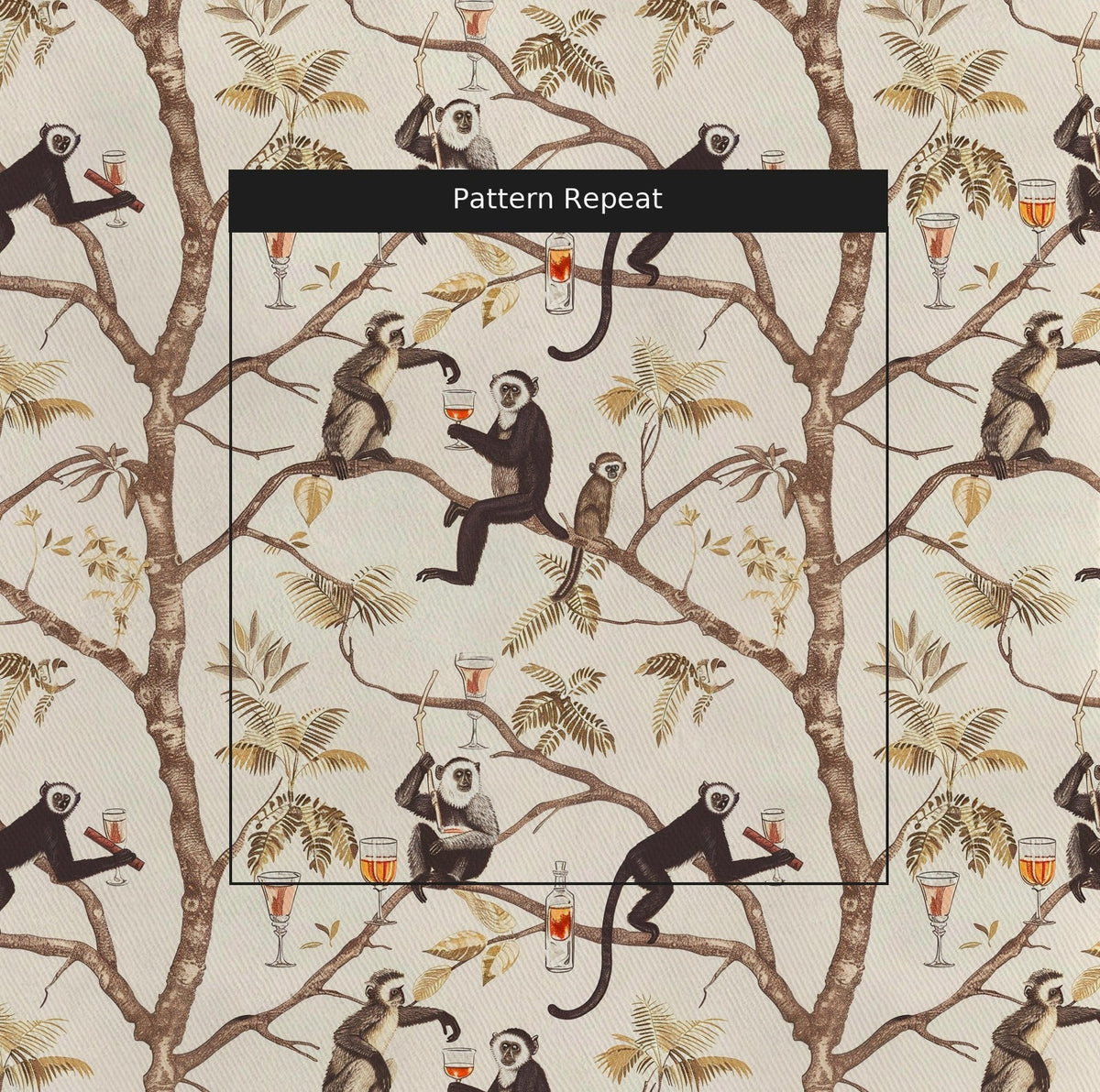 The Treetop Bar - Fabric - Painted Paper