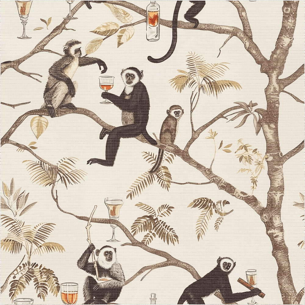 The Treetop Bar Faux Grasscloth Wallpaper - Painted Paper