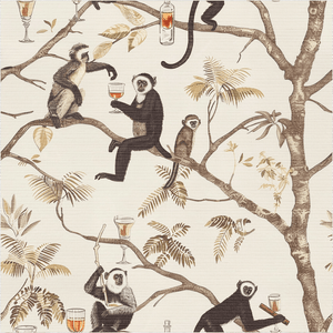 The Treetop Bar Faux Grasscloth Wallpaper - Painted Paper