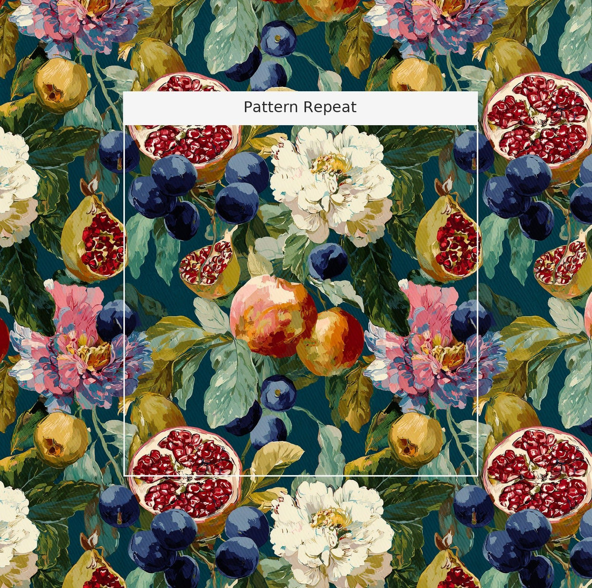 The Walled Garden - Fabric - Painted Paper