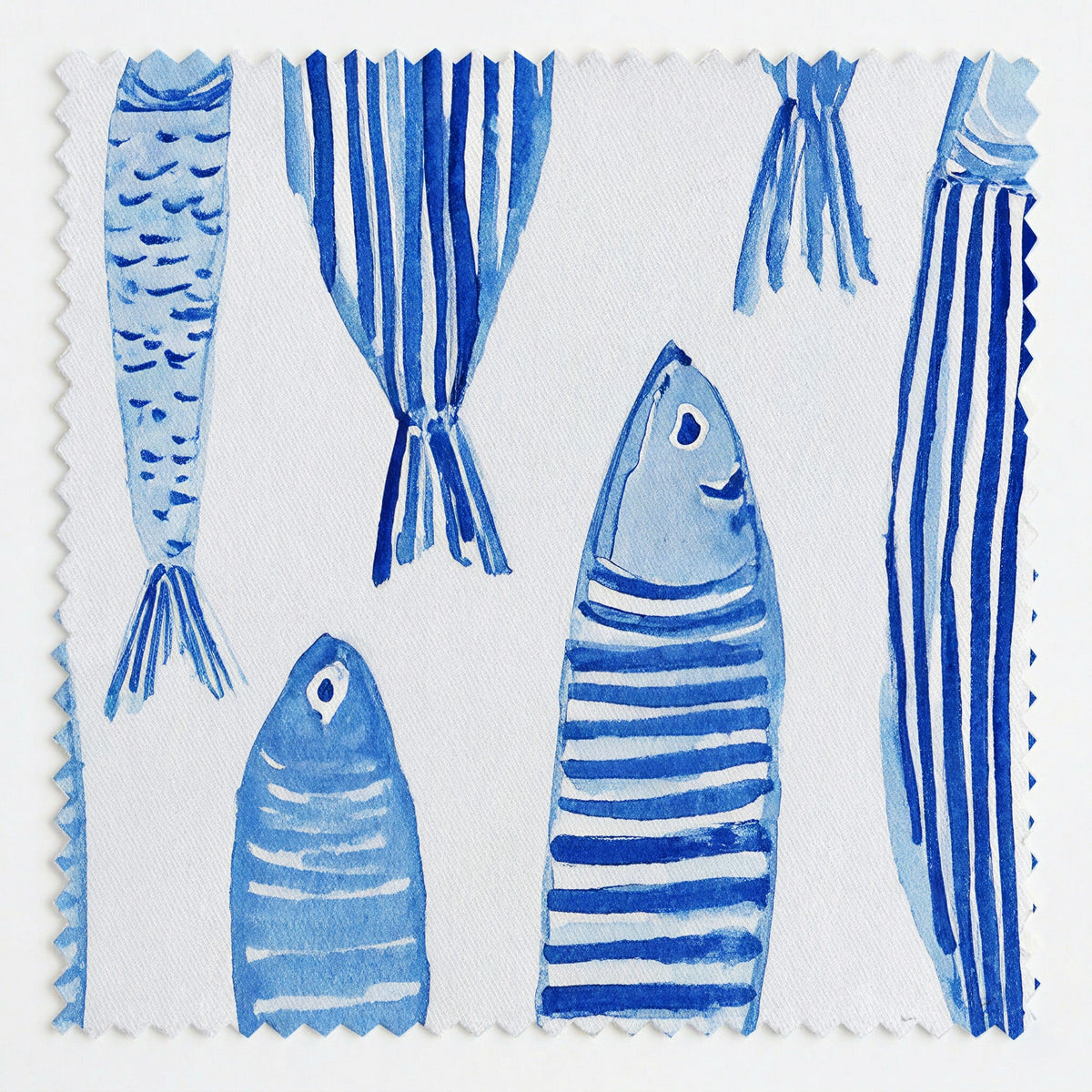 Tidal Fish - Fabric - Painted Paper
