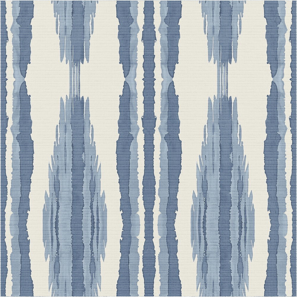 Tidal Ikat Faux Grasscloth Wallpaper - Painted Paper