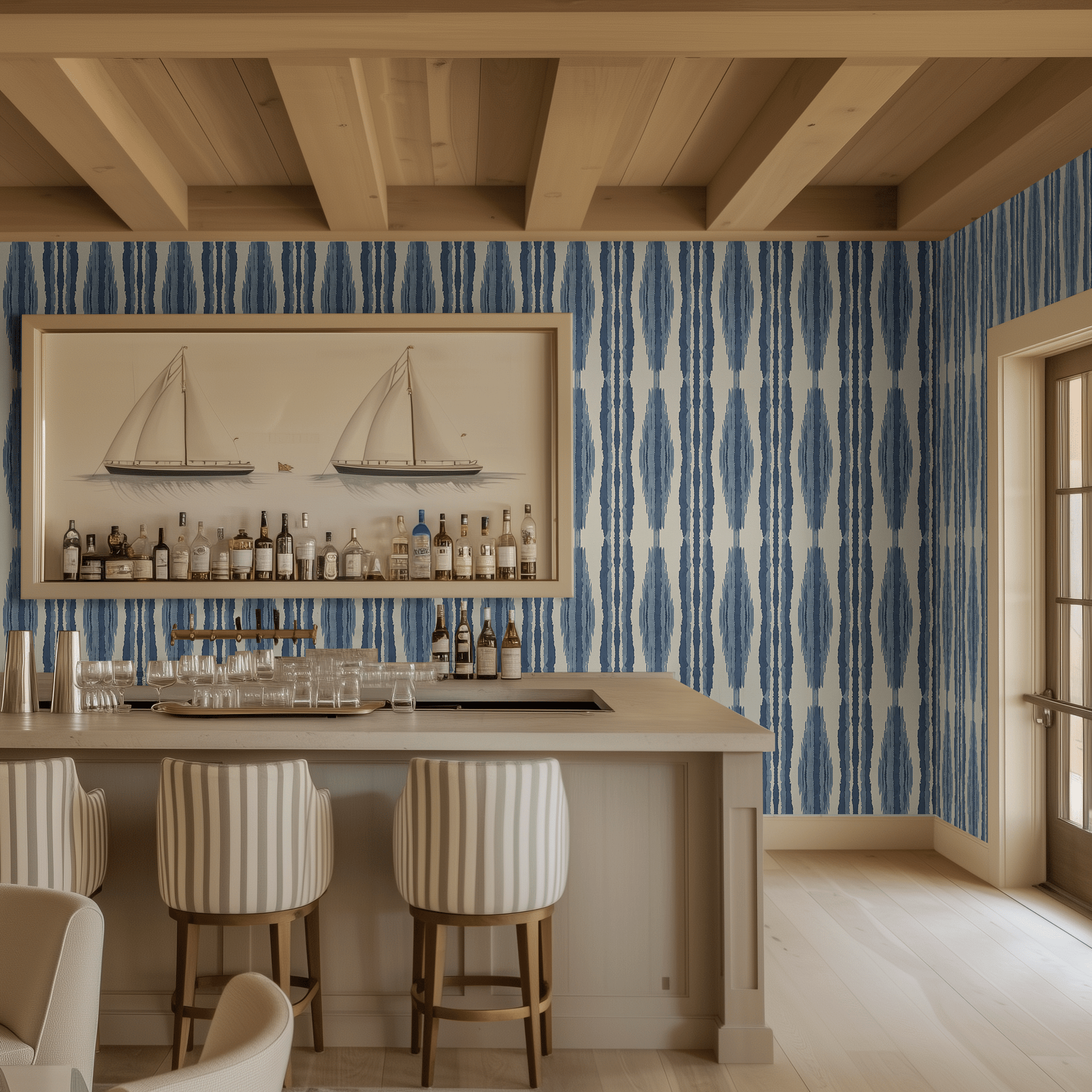 Tidal Ikat Wallpaper - Painted Paper