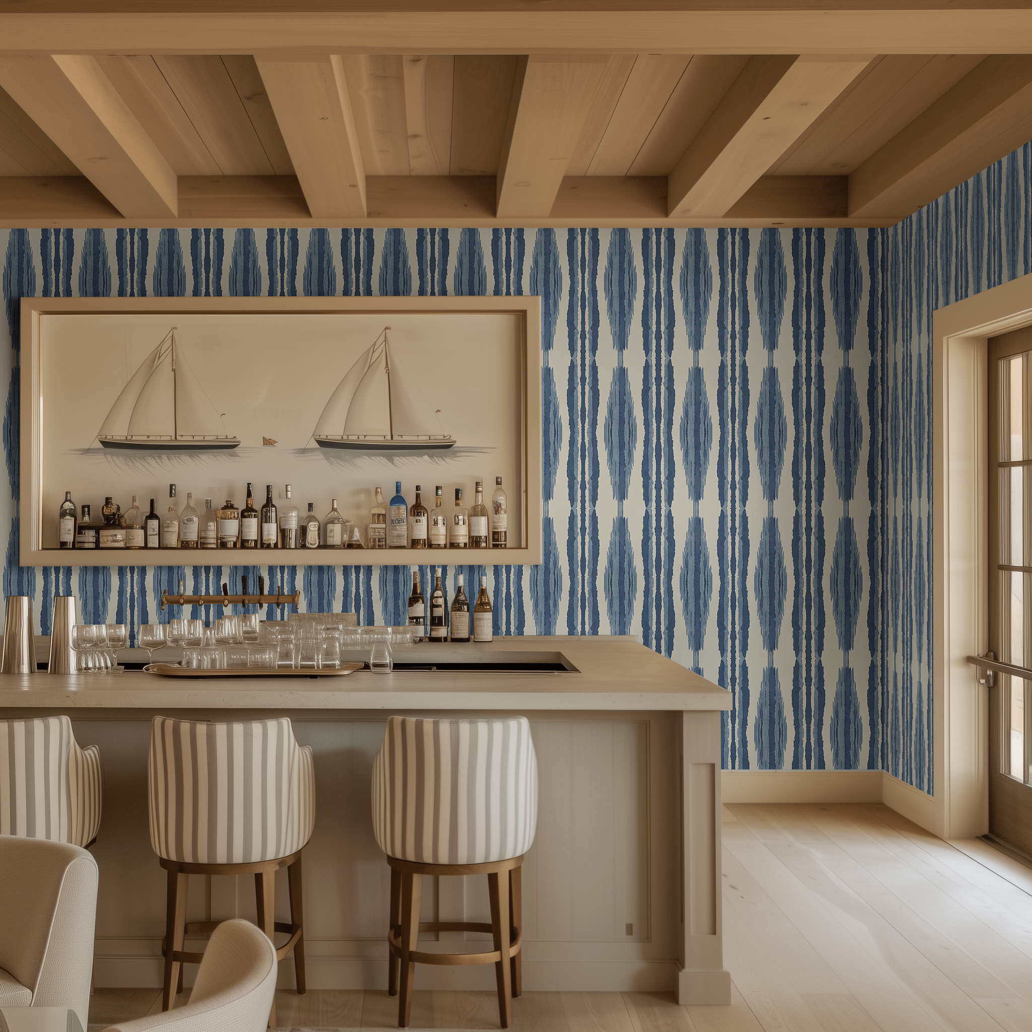Tidal Ikat Wallpaper - Painted Paper