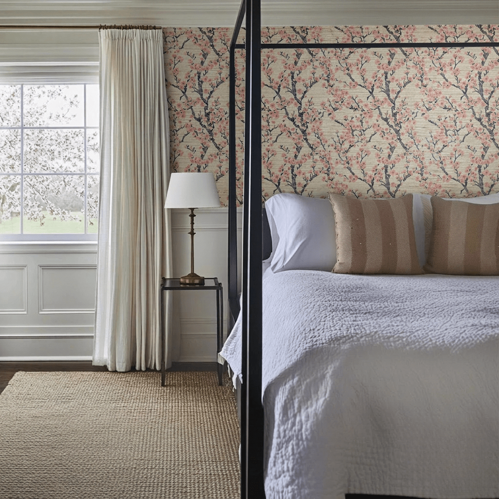 Tiffany Faux Grasscloth Wallpaper - Painted Paper