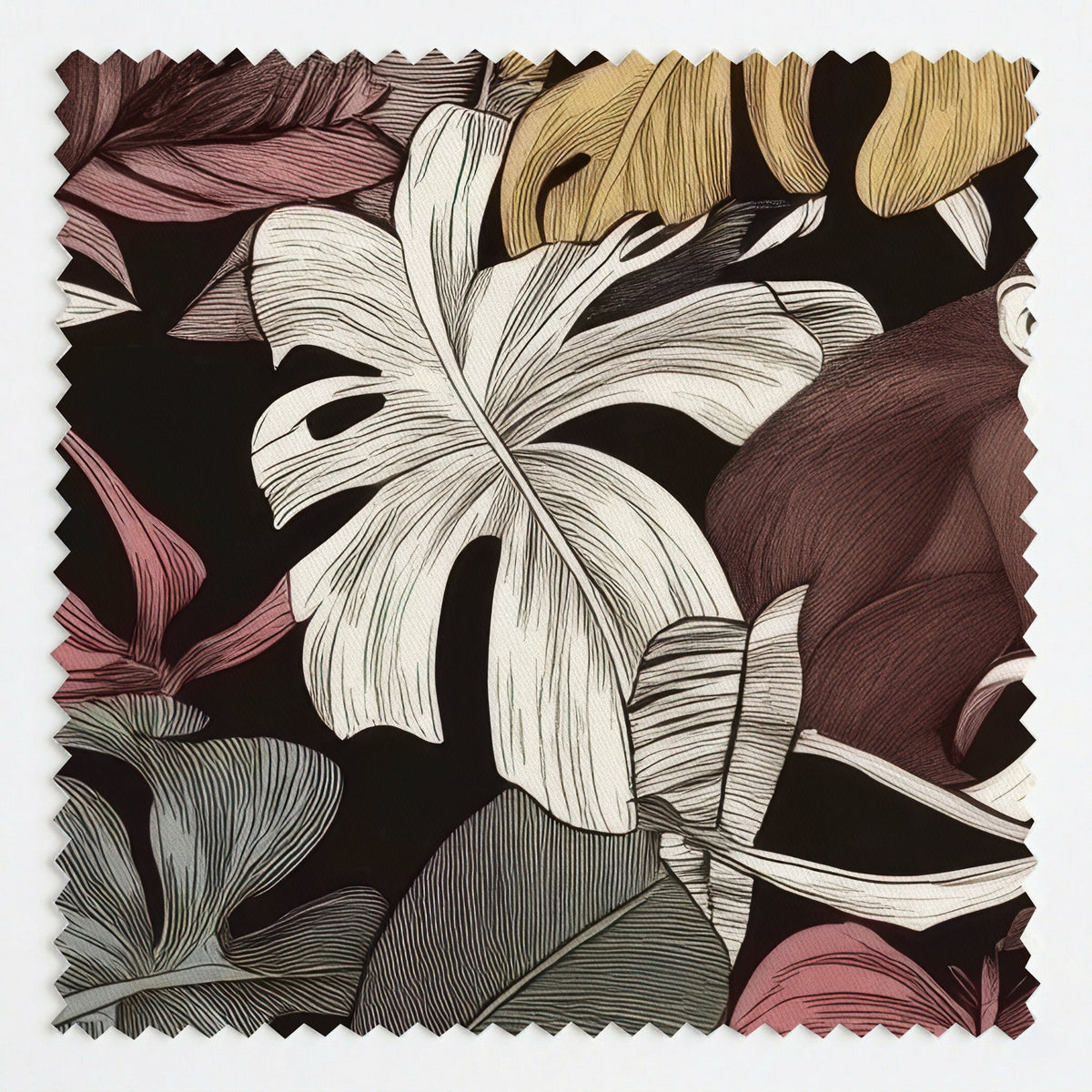 Tiki Fig - Fabric - Painted Paper