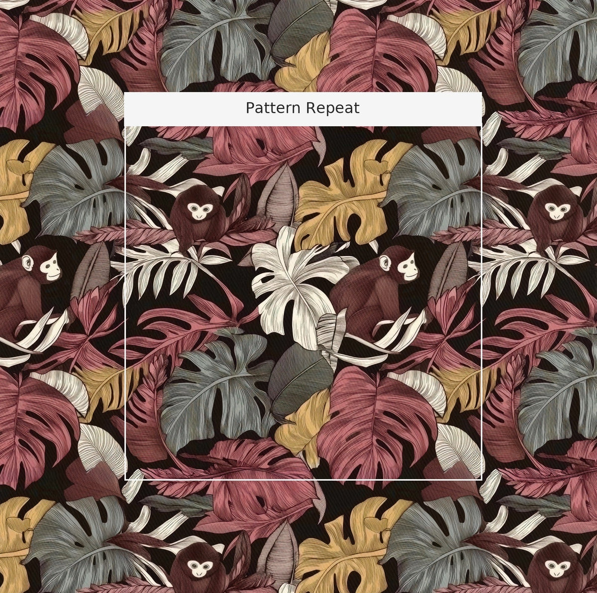 Tiki Fig - Fabric - Painted Paper