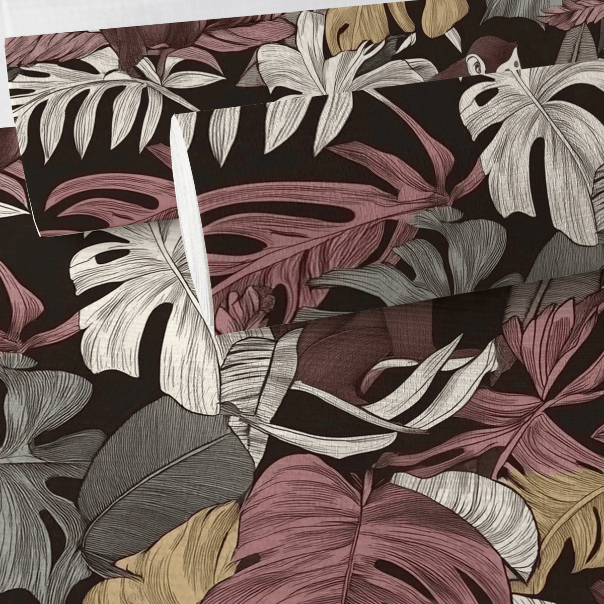 Tiki Fig Faux Grasscloth Wallpaper - Painted Paper