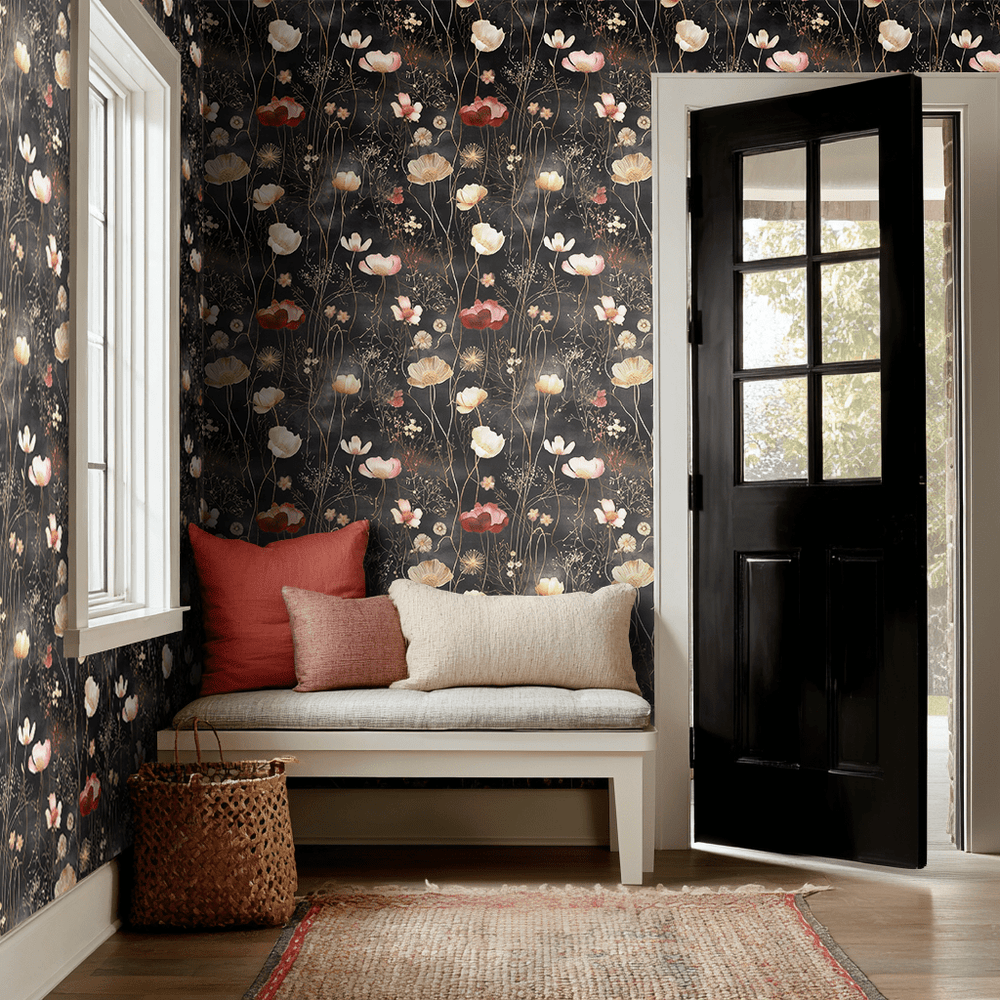 Tina Abstract Floral Wallpaper - Painted Paper