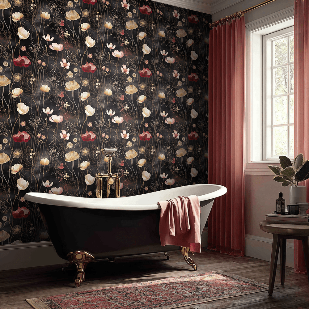 Tina Abstract Floral Wallpaper - Painted Paper