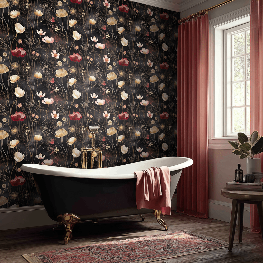 Tina Abstract Floral Wallpaper - Painted Paper