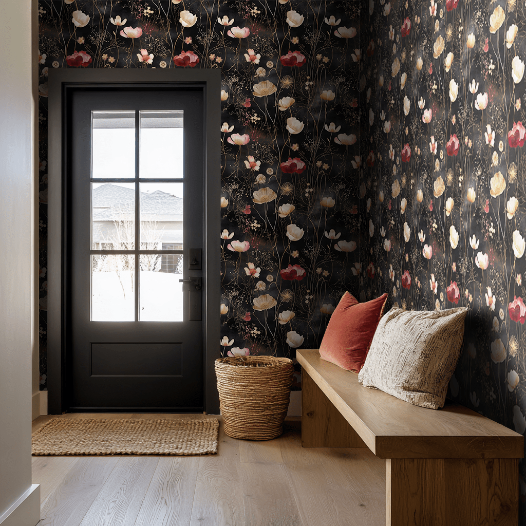 Tina Abstract Floral Wallpaper - Painted Paper