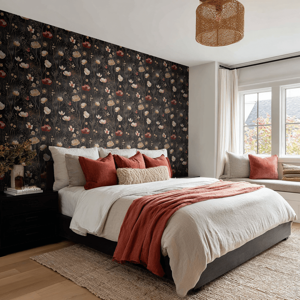 Tina Abstract Floral Wallpaper - Painted Paper