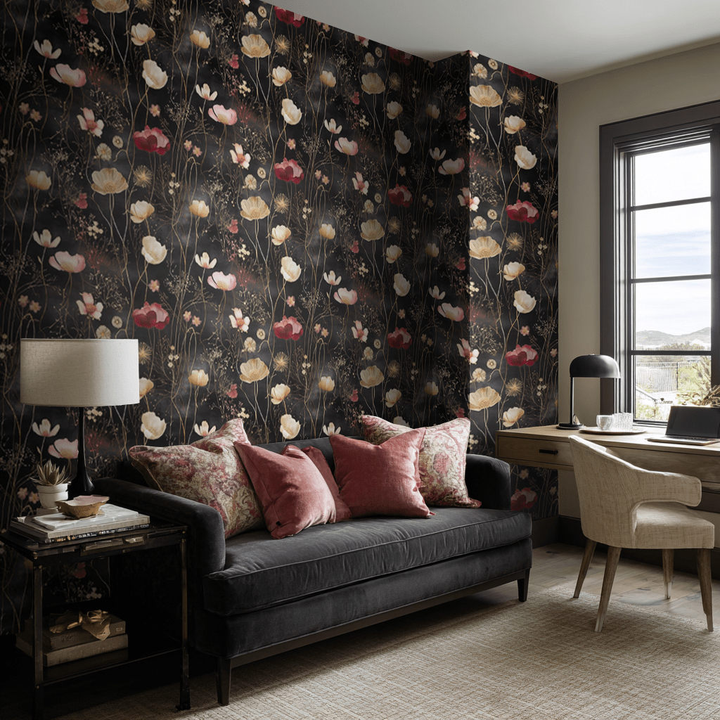 Tina Abstract Floral Wallpaper - Painted Paper