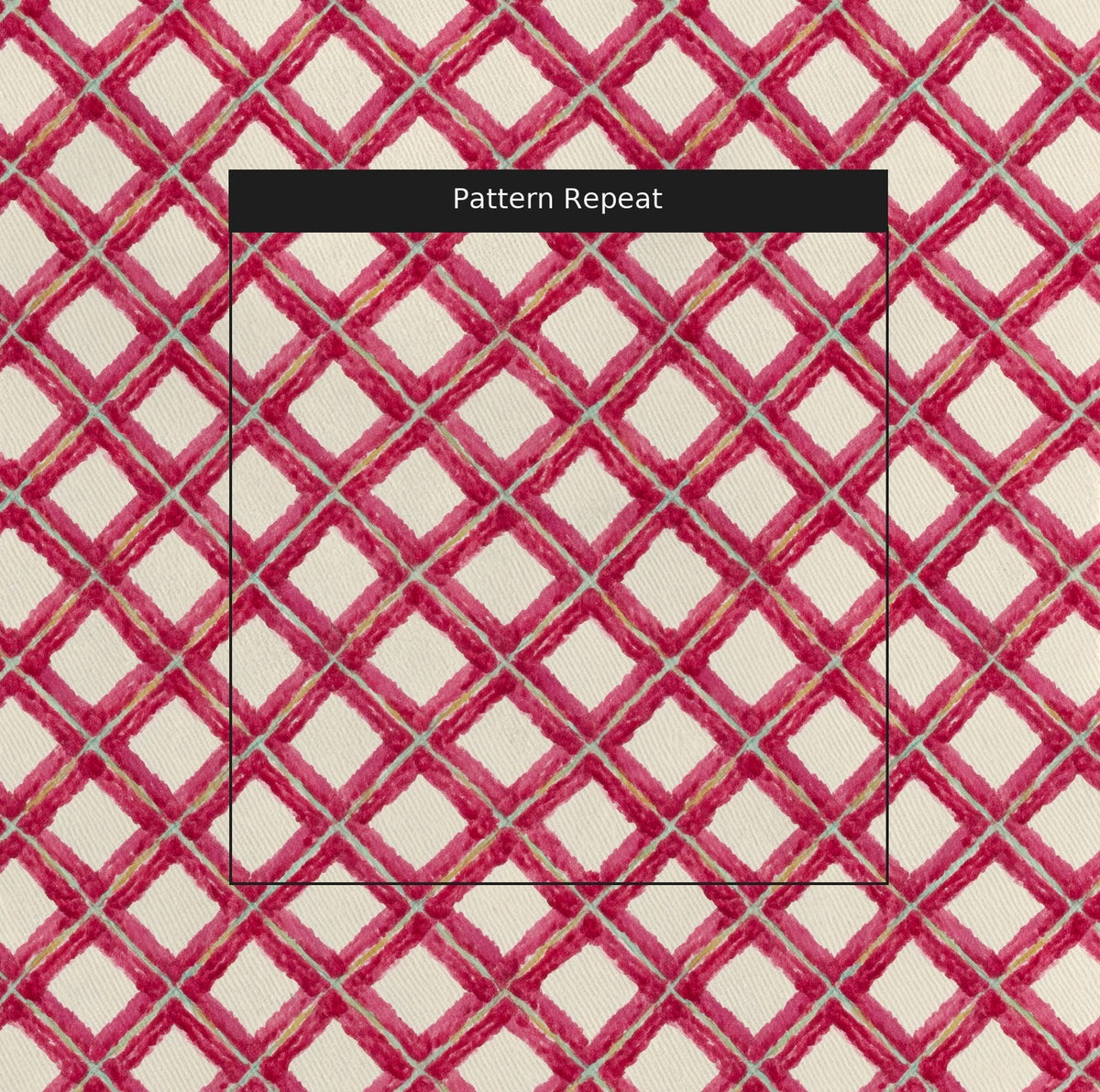 Tinsel Lattice - Fabric - Painted Paper
