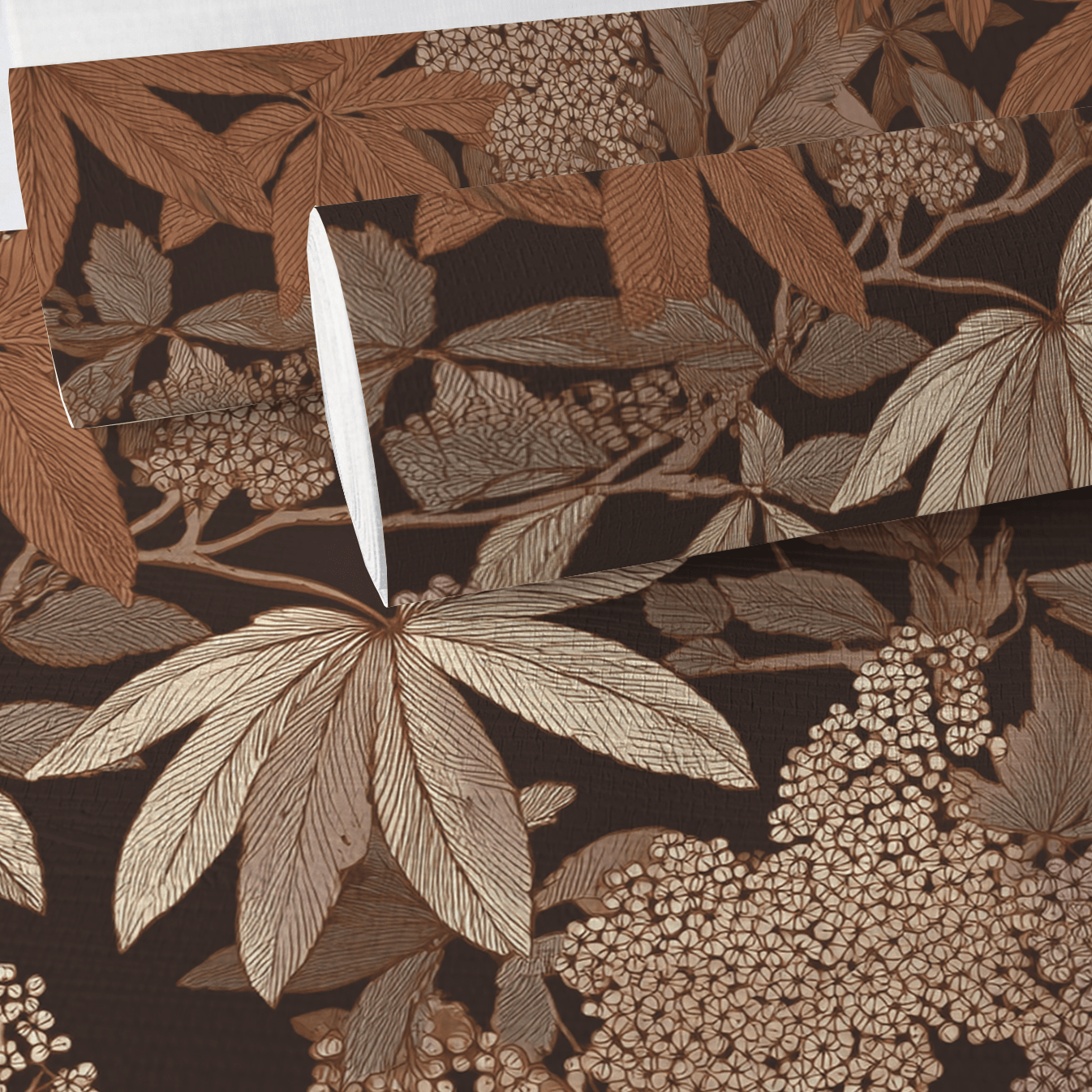 Tranquil Leaves Faux Grasscloth Wallpaper - Painted Paper
