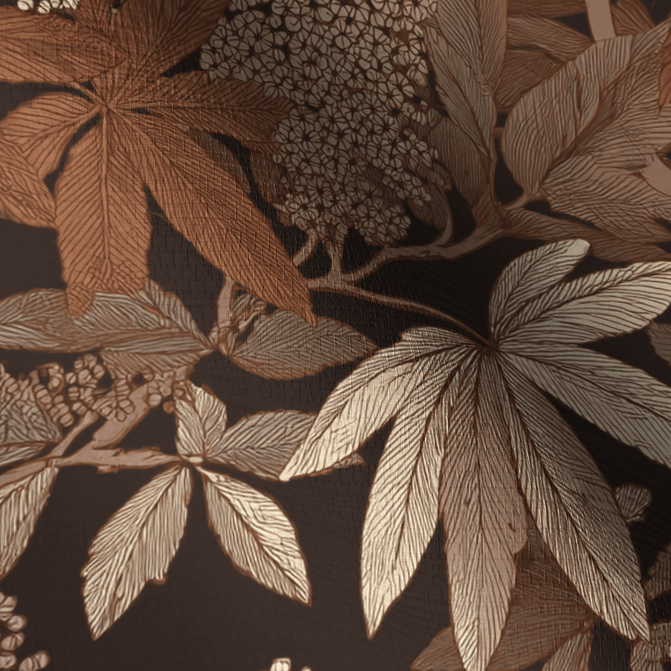 Tranquil Leaves Faux Grasscloth Wallpaper - Painted Paper