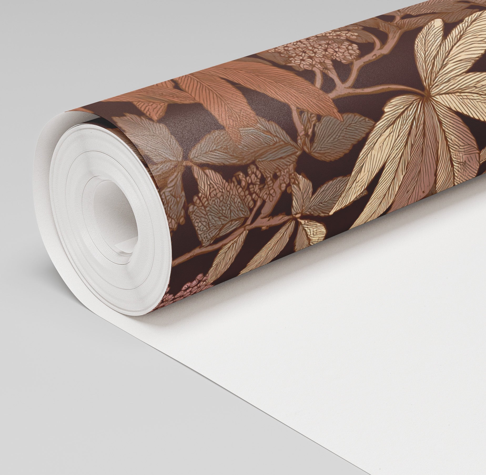 Tranquil Leaves Wallpaper - Painted Paper