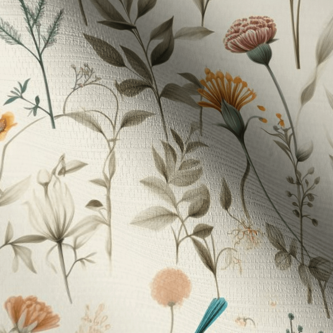 Trish Woodland Faux Grasscloth Wallpaper - Painted Paper
