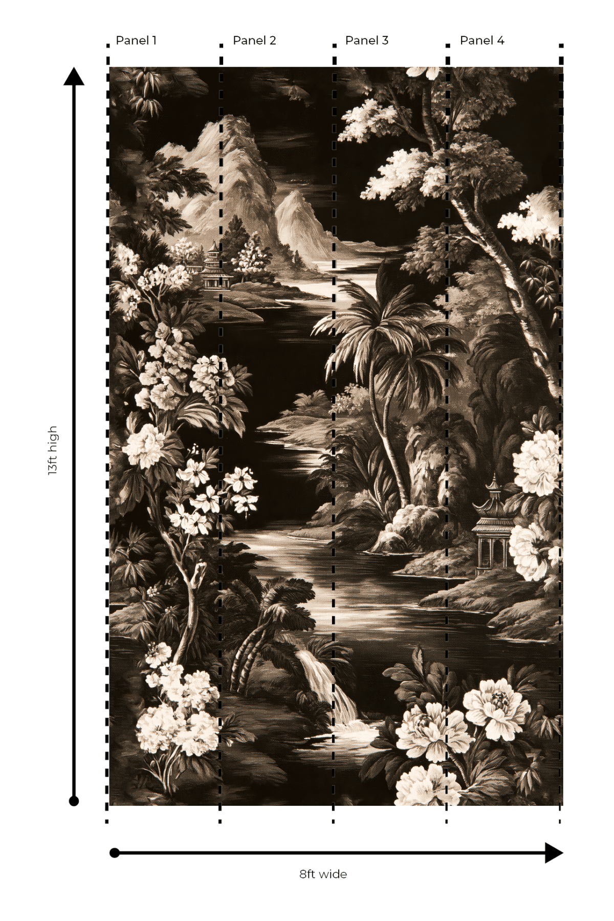 Tropical Paradise - Wall Mural - Painted Paper