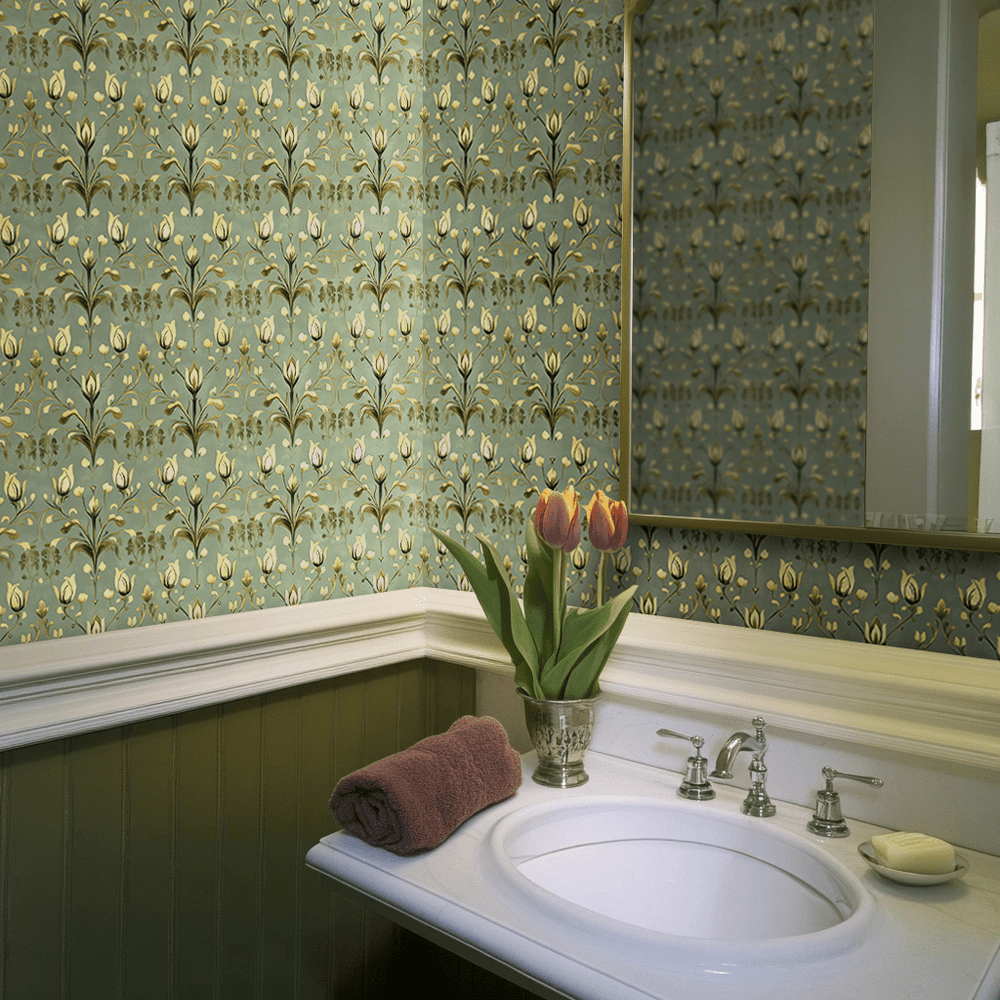 Tulip Whimsy Wallpaper - Painted Paper