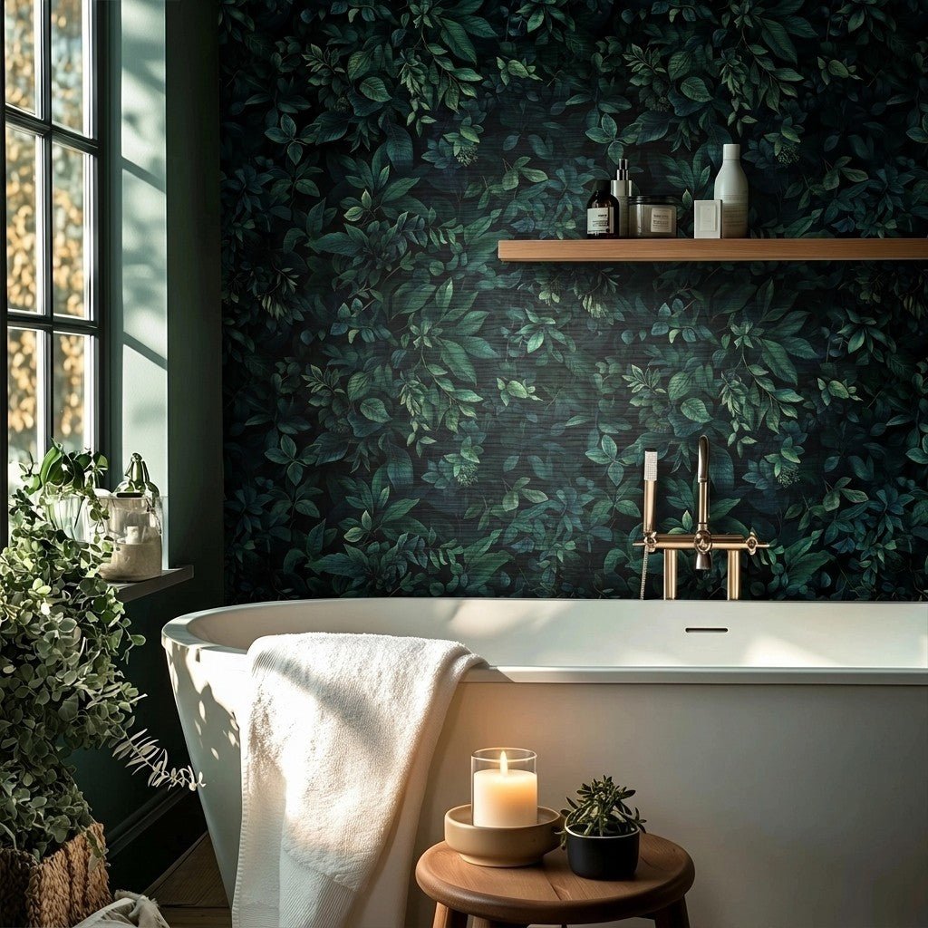 Twilight Canopy Faux Grasscloth Wallpaper - Painted Paper