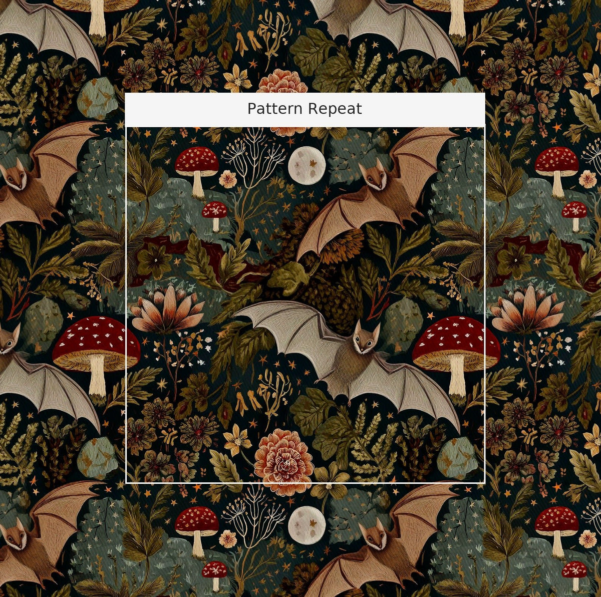 Twilight Flight - Fabric - Painted Paper
