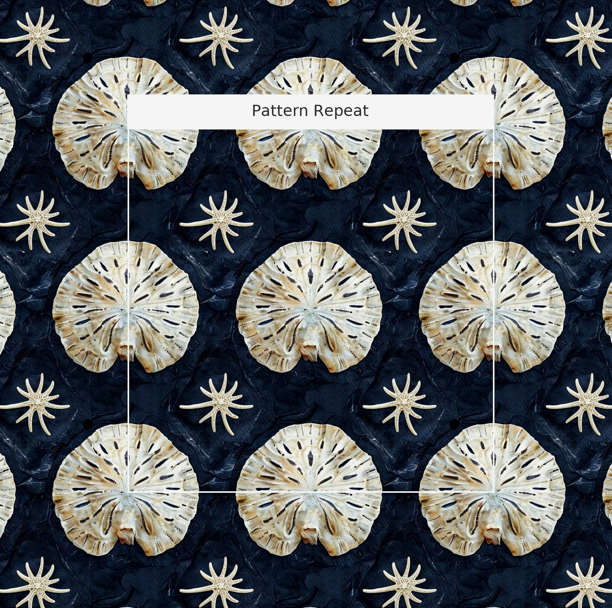 Urchin Medallion - Fabric - Painted Paper