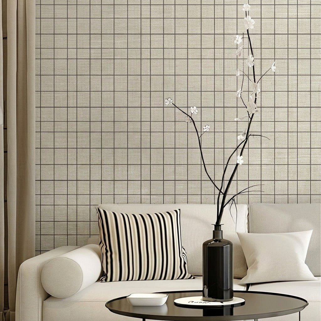 Vega Faux Grasscloth Wallpaper - Painted Paper