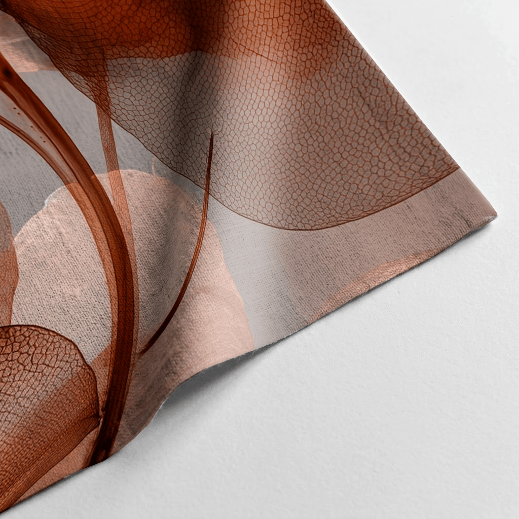 Veiled Amber Leaves - Tapestry - Painted Paper