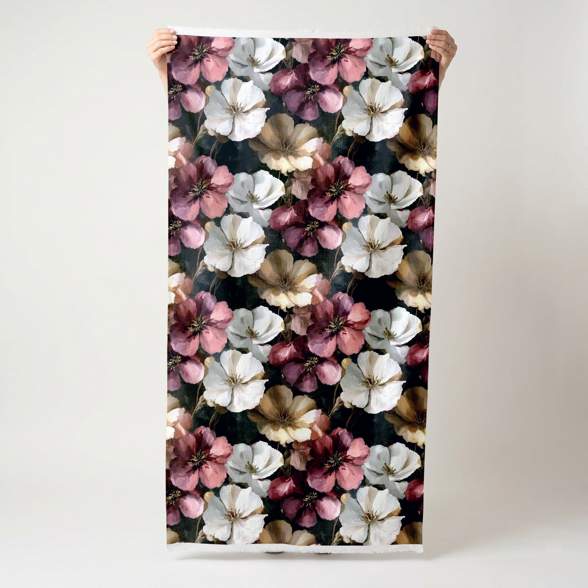 Velvet Blooms Pattern - Fabric - Painted Paper