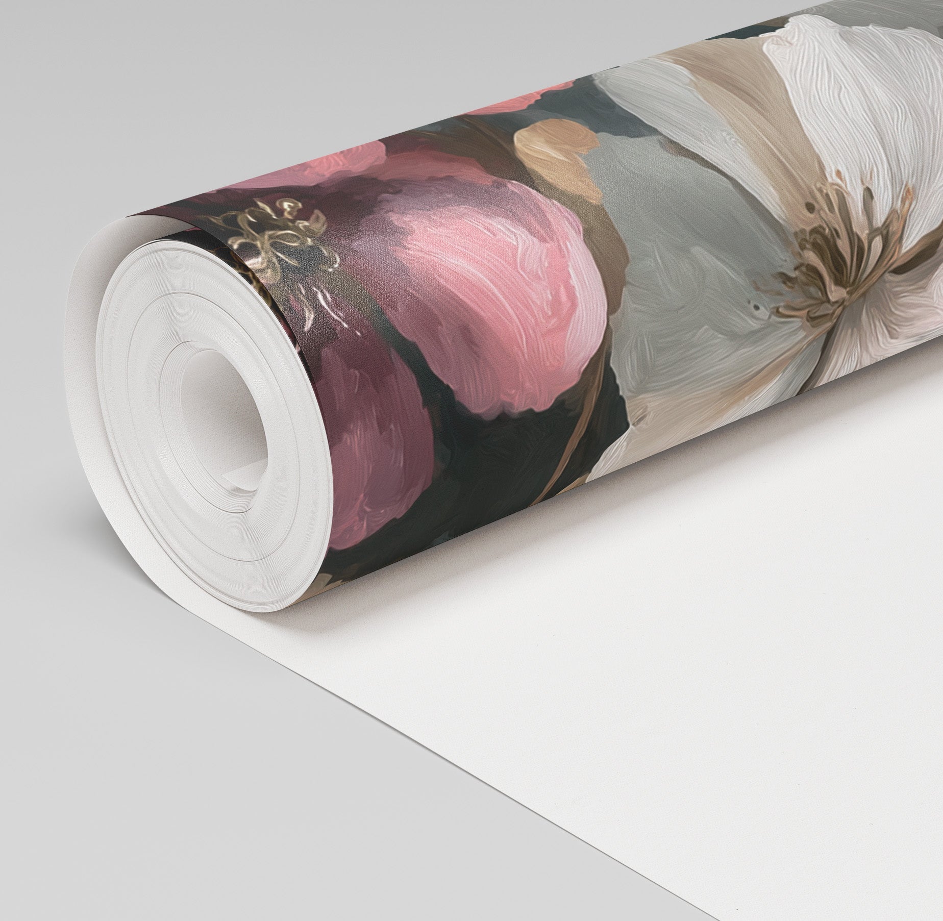 Velvet Blooms Pattern Wallpaper - Painted Paper