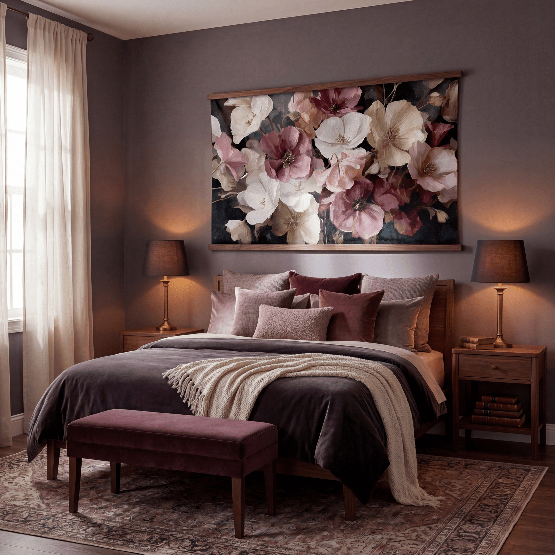 Velvet Blooms - Tapestry - Painted Paper