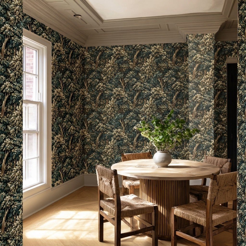 Verdant Archive Faux Grasscloth Wallpaper - Painted Paper