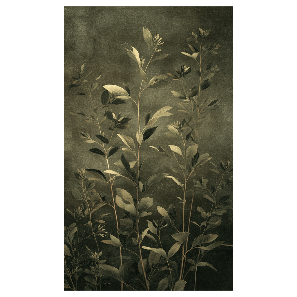 Verdant Silhouettes - Tapestry - Painted Paper
